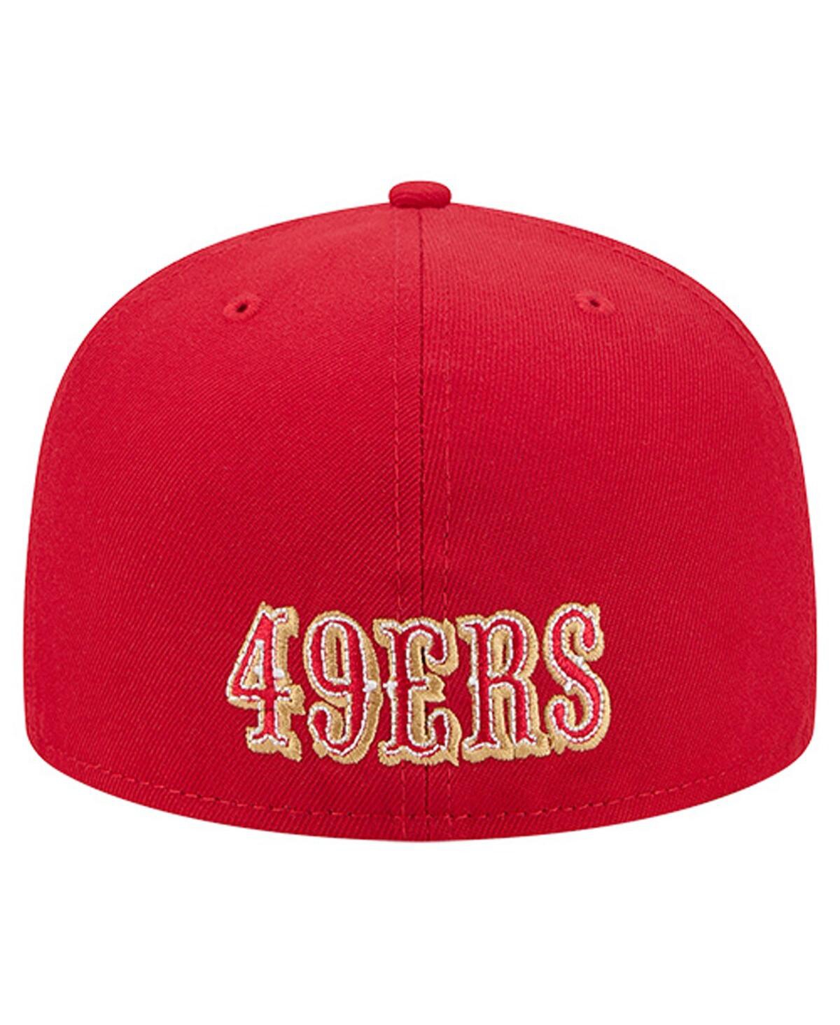 New Era Men's Scarlet San Francisco 49ers Overlap Wordmark 59FIFTY Fitted Hat