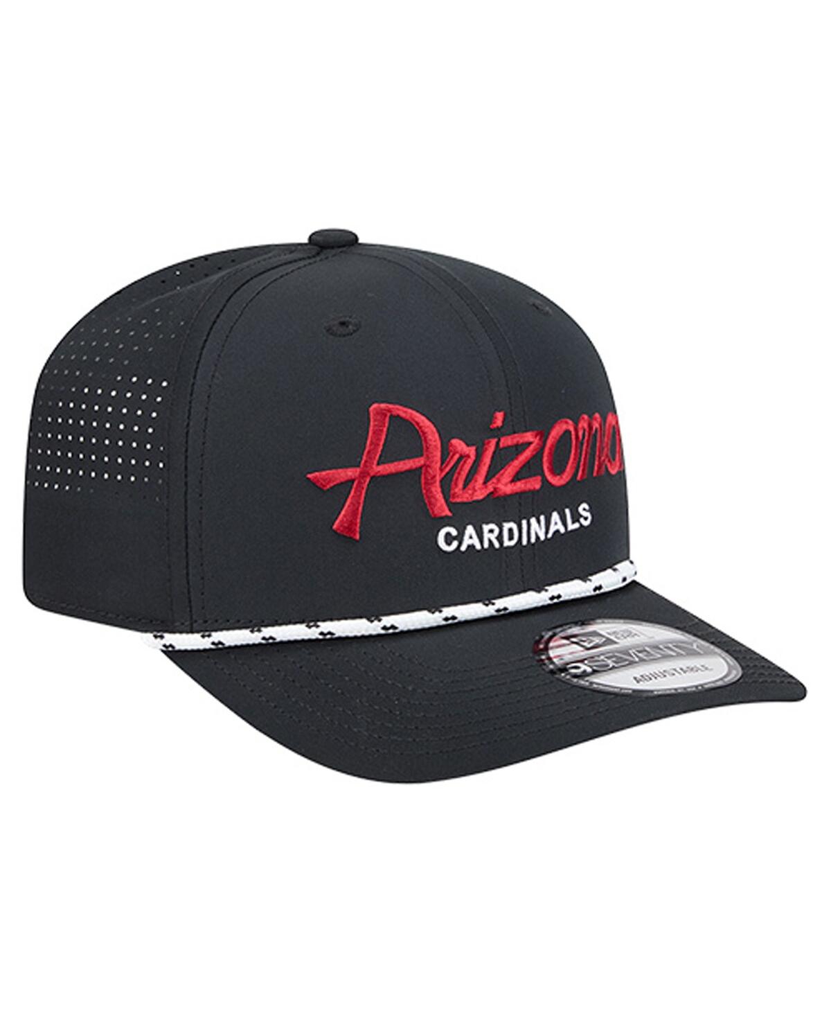 New Era Men's Black Arizona Cardinals Script 9seventy Adjustable Hat In Black