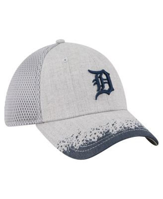 Men's Gray Detroit Tigers Visor Paint Splatter 39THIRTY Flex Hat