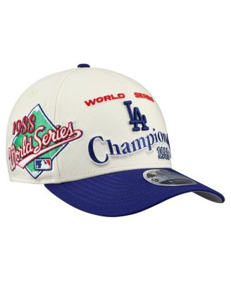 New Era - Men's Cream/Royal Los Angeles Dodgers World Series 9FORTY M-Crown A-Frame Adjustable Hat