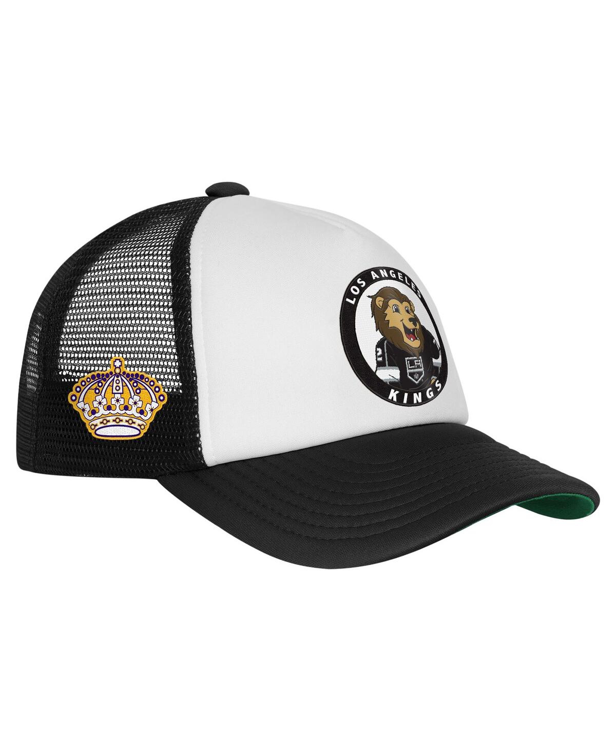 Mitchell & Ness Big Boys and Girls White Los Angeles Kings Mascot Adjustable Trucker Hat