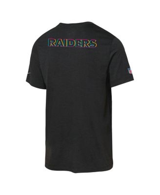 Big Boys and Girls Black Las Vegas Raiders 2025 NFL Crucial Catch Tri-Blend Dri-FIT T-Shirt