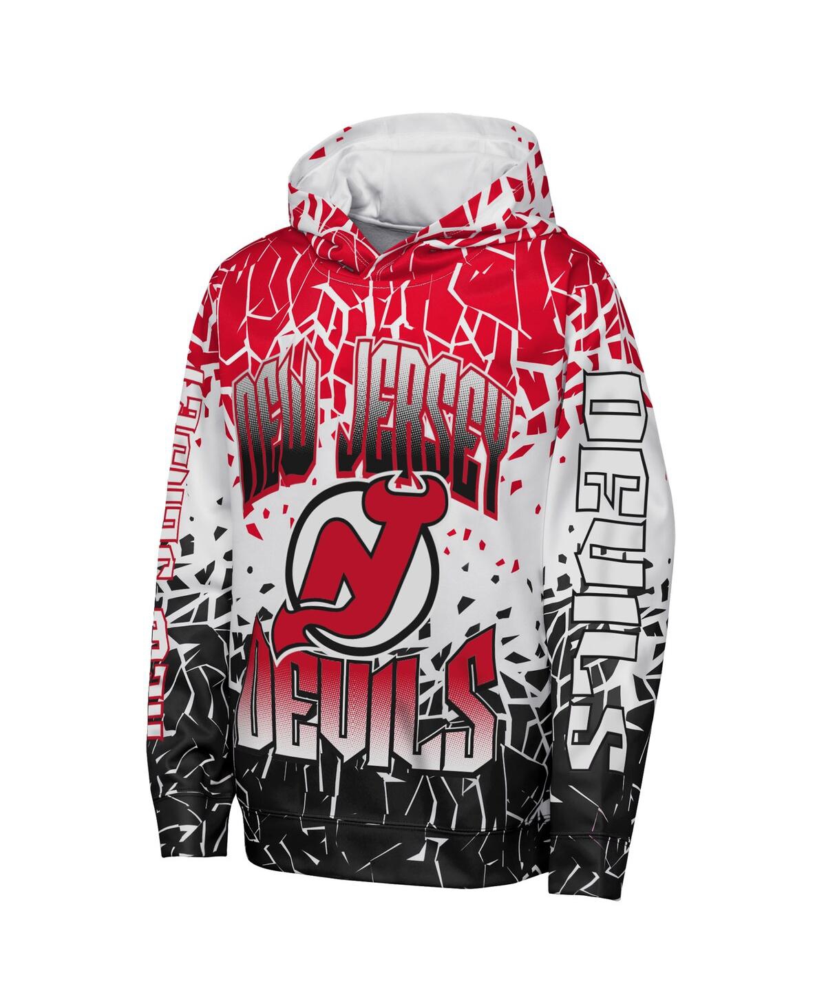 Outerstuff Big Boys And Girls Red New Jersey Devils Frozen Frenzy Hoodie In Red