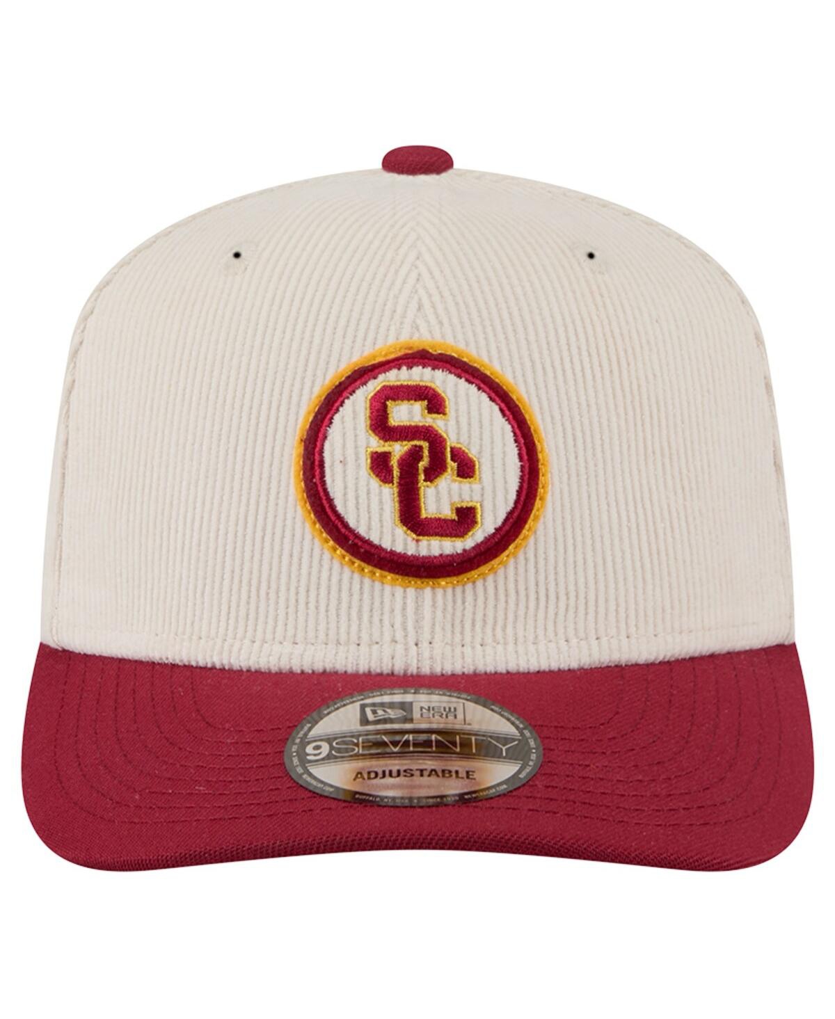 New Era Men's Cream/Cardinal Usc Trojans Loyal Corduroy 9SEVENTY Adjustable Hat