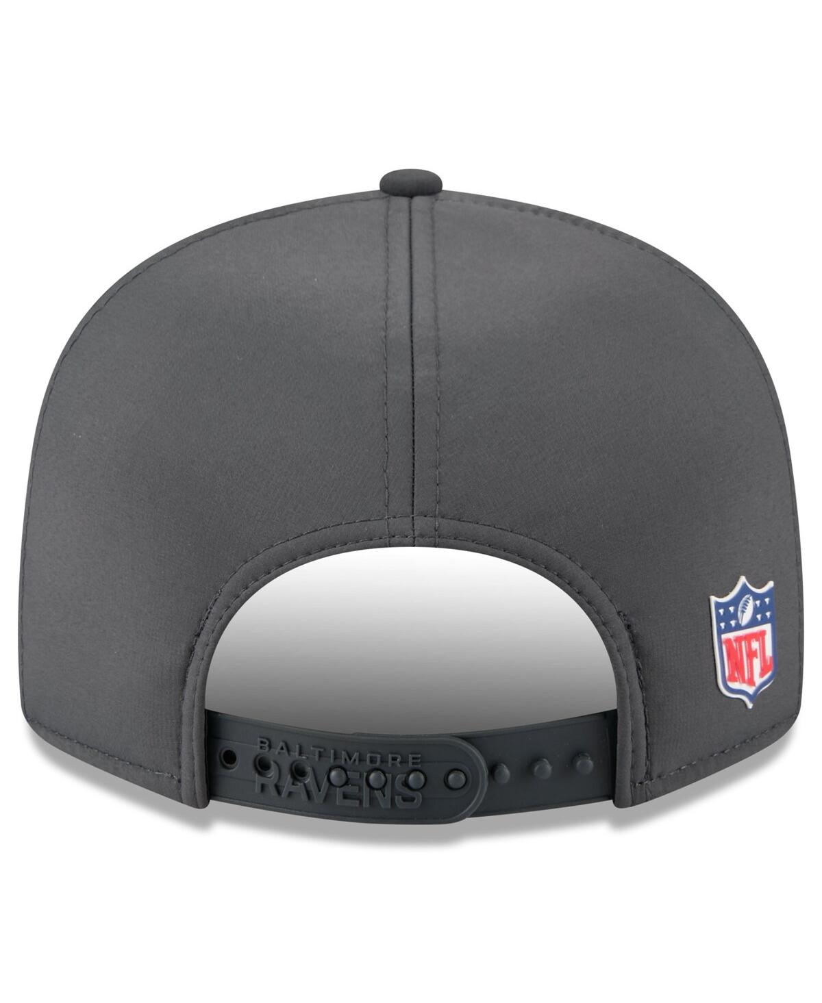 New Era Men's Charcoal Baltimore Ravens 2025 Sideline Cold Weather Split Panel 9FIFTY Snapback Hat