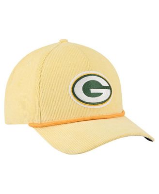 Men's Gold Green Bay Packers Cord Corduroy 9FORTY A-Frame Adjustable Hat