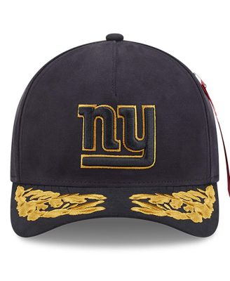 x Alpha Industries Men's Black New York Giants A-Frame 9FORTY Adjustable Hat