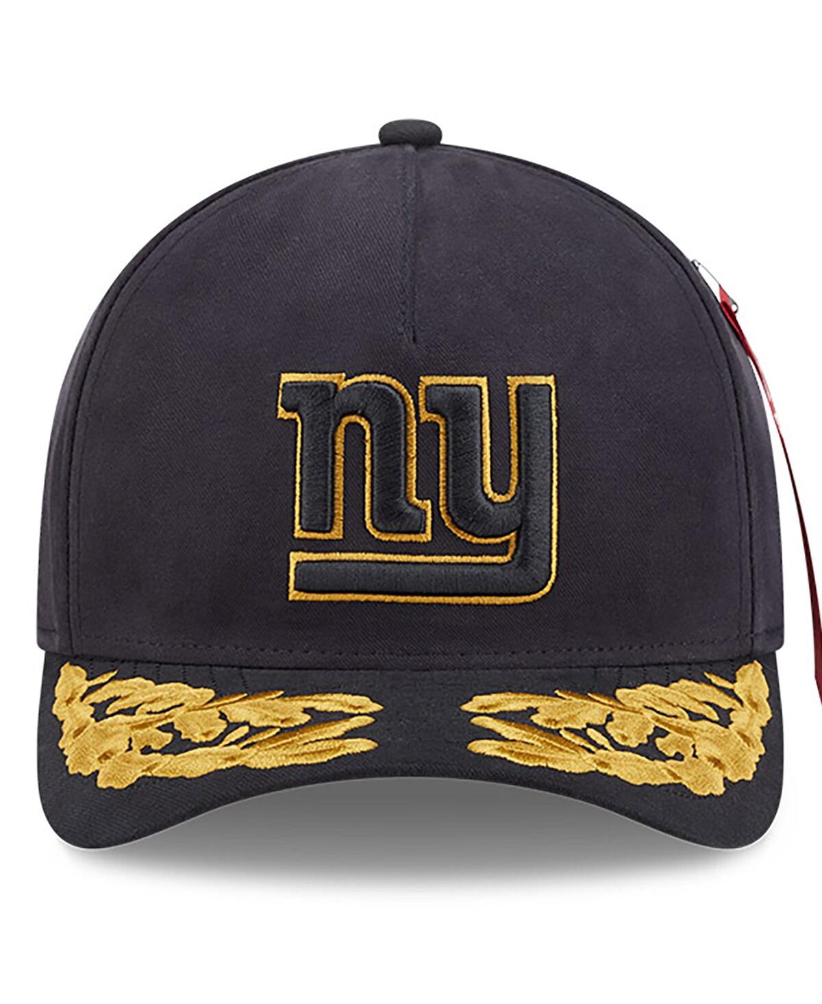 New Era x Alpha Industries Men's Black New York Giants A-Frame 9FORTY Adjustable Hat