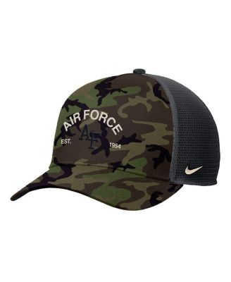 Men's Camo Air Force Falcons 2025 Military Appreciation Rise Adjustable Trucker Hat
