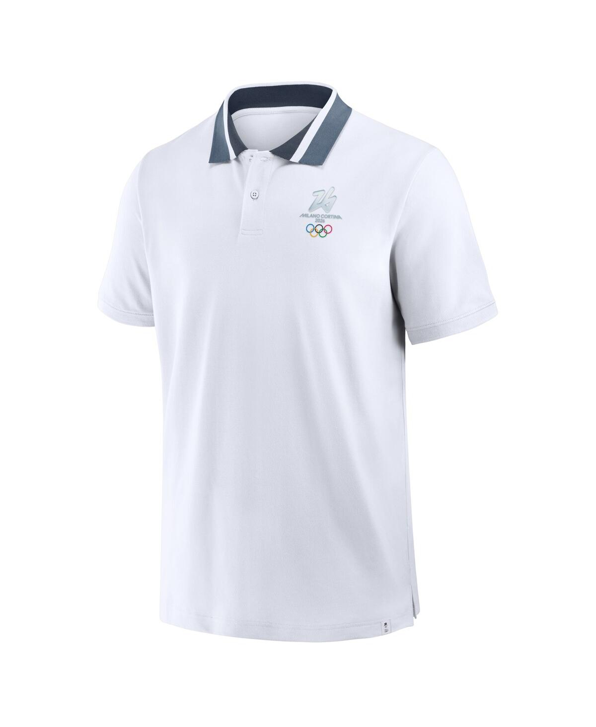 Fanatics Men's White Milano Cortina 2026 Winter Olympics Tipped Polo Shirt
