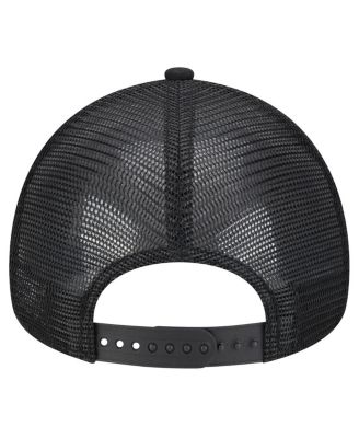 Men's Black Houston Astros 9FORTY A-Frame Trucker Adjustable Hat