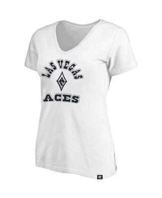 x Profile Women's White Las Vegas Aces Logo Lockup Plus Size V-Neck T-Shirt