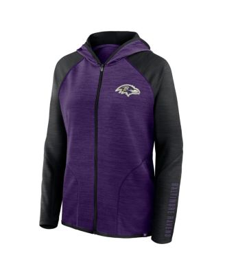 Women's Purple Baltimore Ravens Plus Size End Around Pass Full-Zip Hoodie