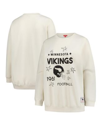 Mitchell & Ness - Women's Cream Minnesota Vikings Plus Size Shooting Star Sweatshirt