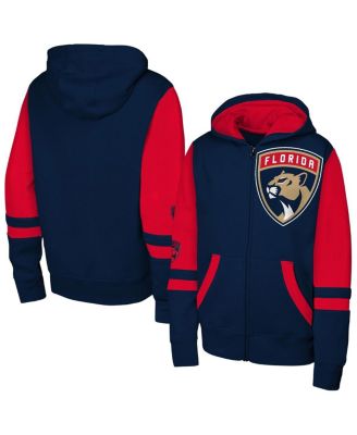 Outerstuff - Big Boys and Girls Navy Florida Panthers Face Off Full-Zip Hoodie