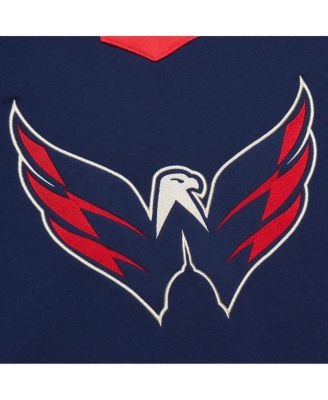 Men's Navy Washington Capitals Heritage Lace-Up Pullover Sweatshirt