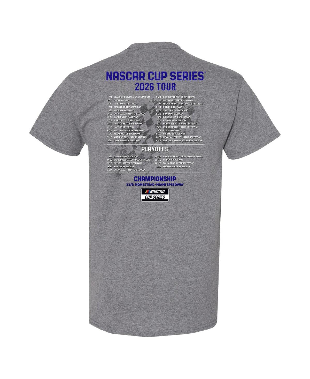 Hendrick Motorsports Team Collection Men's Heather Charcoal Chase Elliott 2026 Nascar Schedule T-shirt In Gray