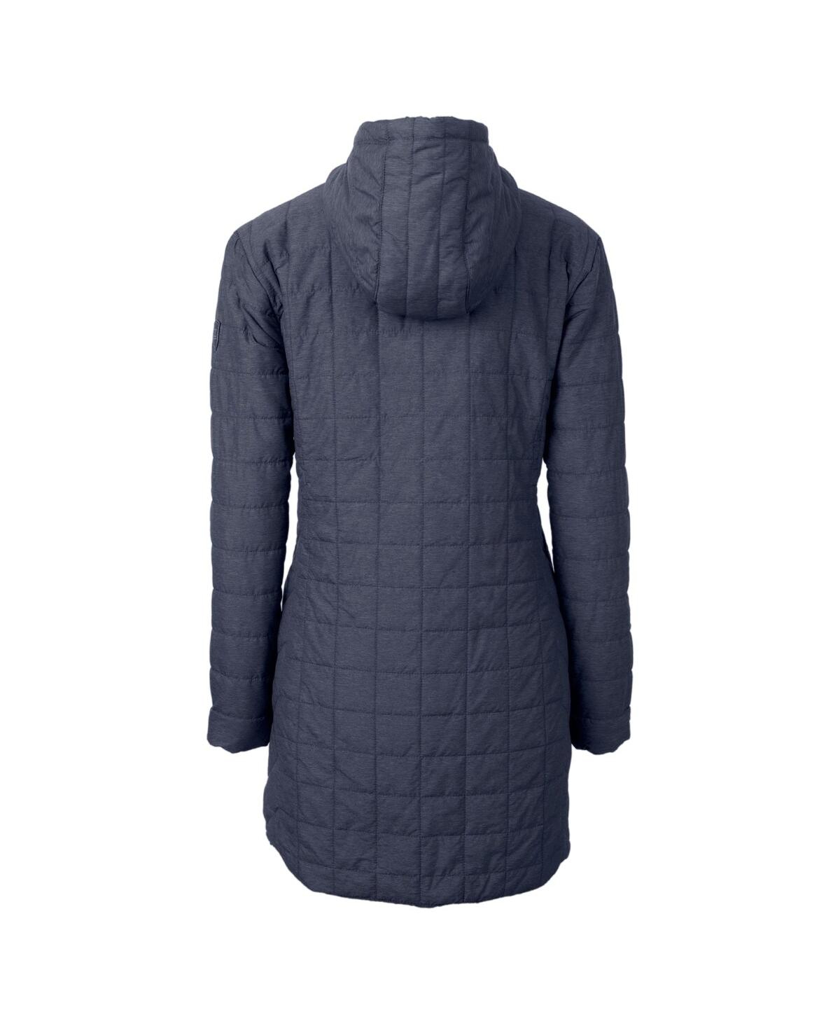 Cutter & Buck Women's Navy Penn State Nittany Lions Alumni Rainier Primaloft Eco Insulated Hooded Jacket In Blue