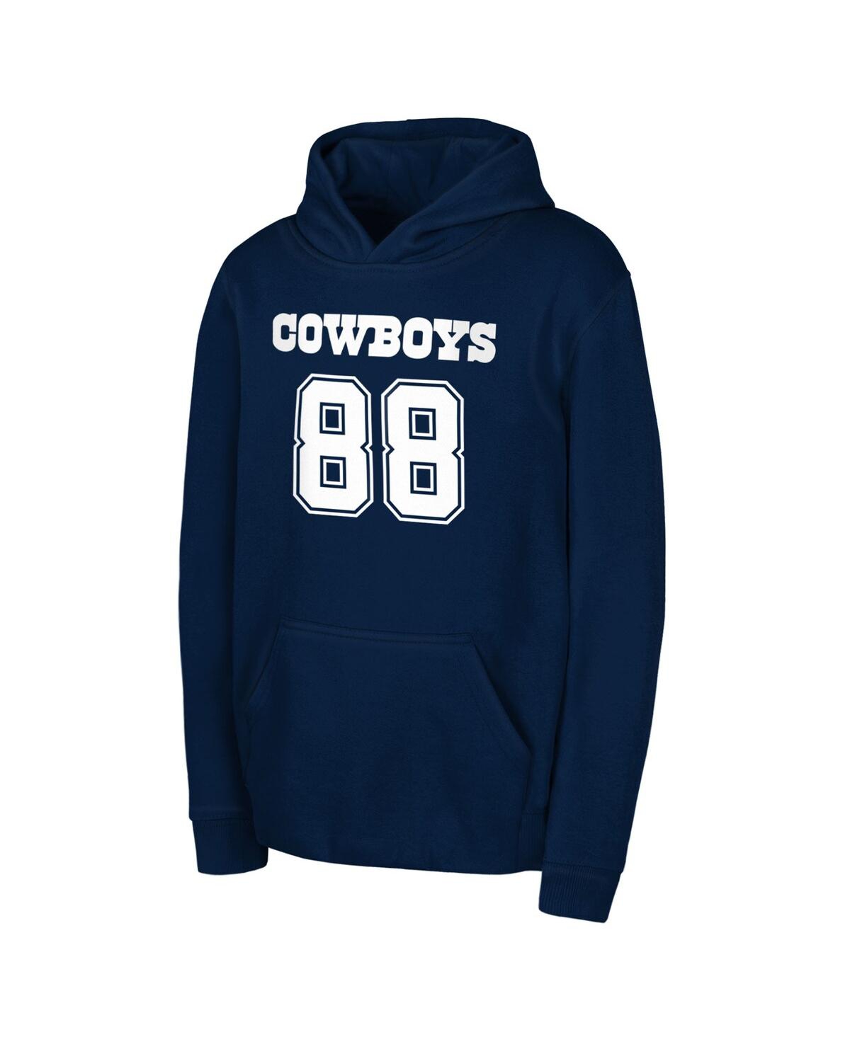 Outerstuff Big Boys And Girls Ceedee Lamb Navy Dallas Cowboys Mainliner Player Name Number Hoodie In Blue