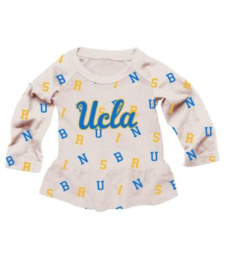 Girls Toddler 2-Piece Oatmeal UCLA Bruins Ruffle Raglan Long Sleeve T-Shirt and Leggings Set