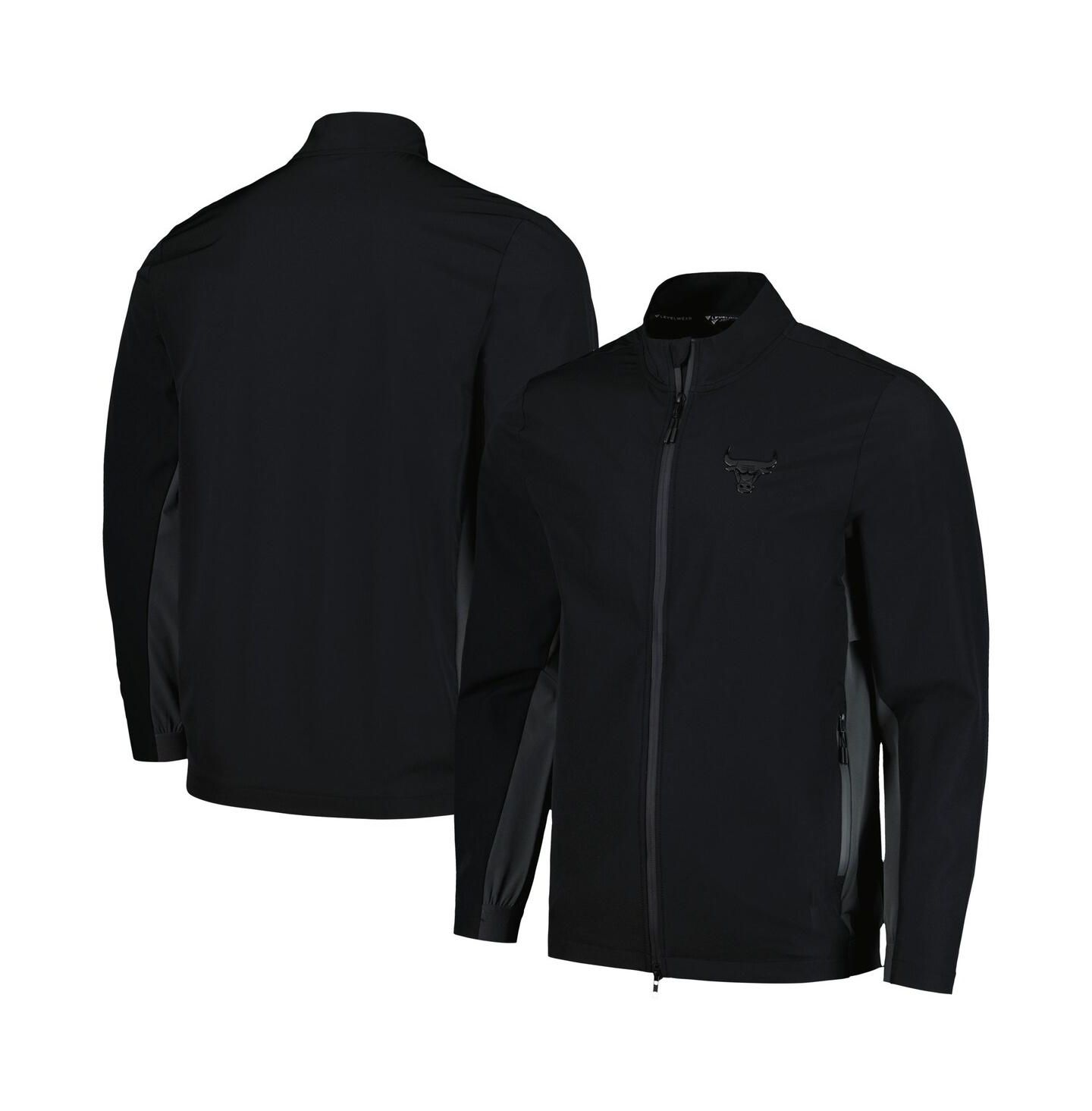Мужская куртка LevelWear Black Chicago Bulls Harrington Full-Zip — фото 1