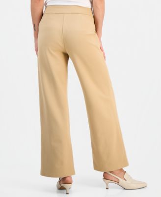 Petite Mid-Rise Pull-On Wide-Leg Pants, Macy's Exclusive 