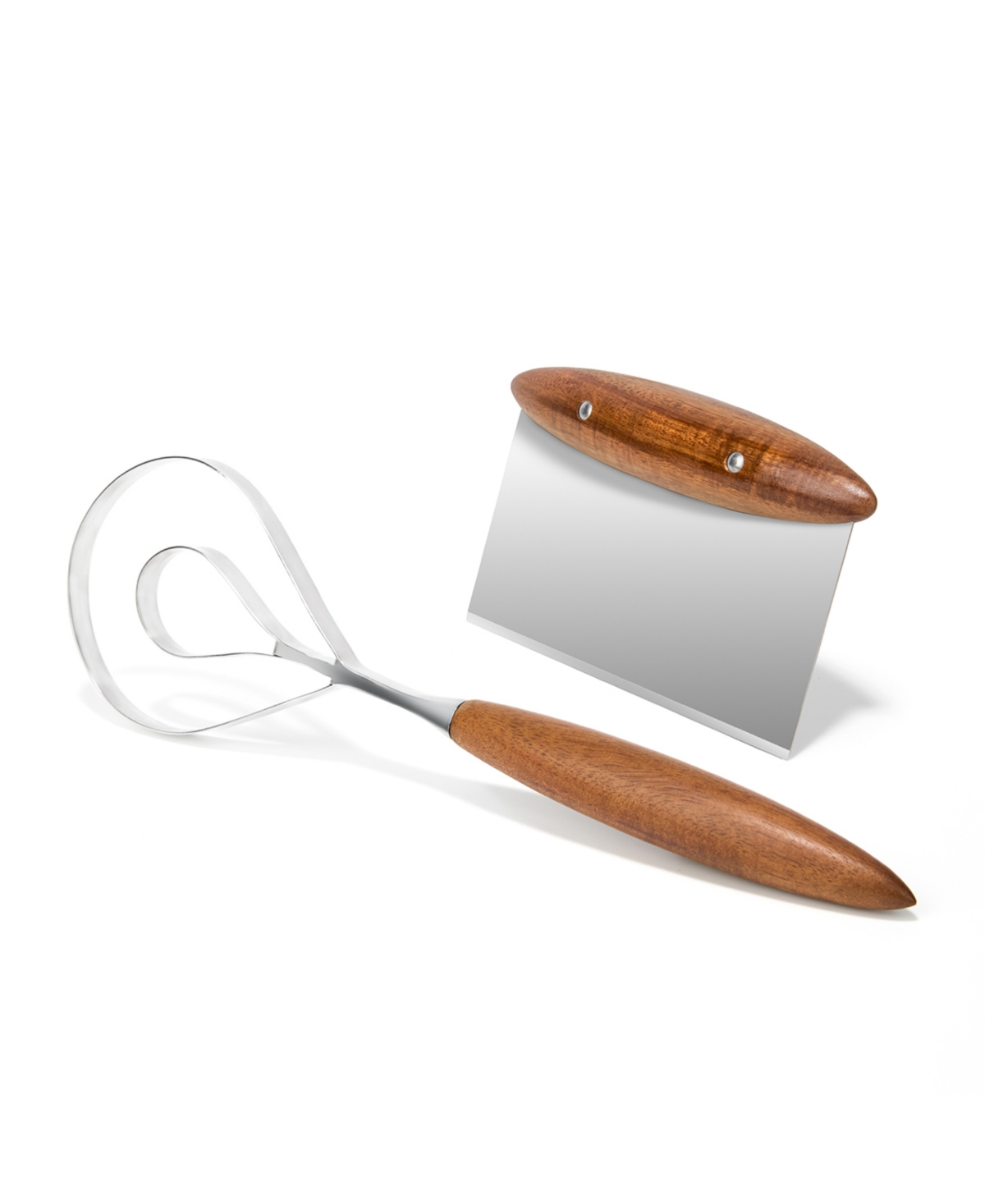 Nambe 2-pc. Breaking Bread Bench Scraper And Whisk Set In Brown