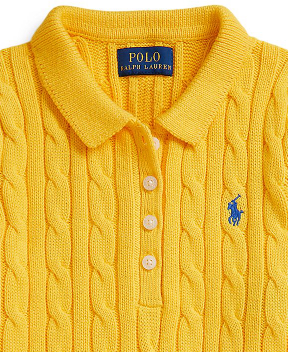Polo Ralph Lauren Girls 2T-6X Cable Short-Sleeve Sweater Dress