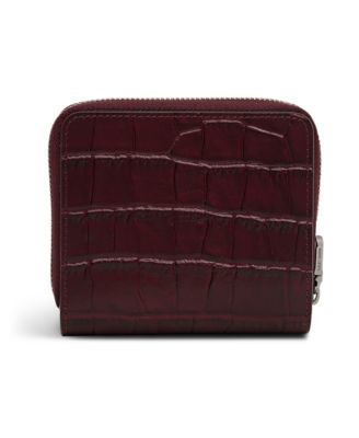 Dukes Place Faux Croc Zip Around Wallet