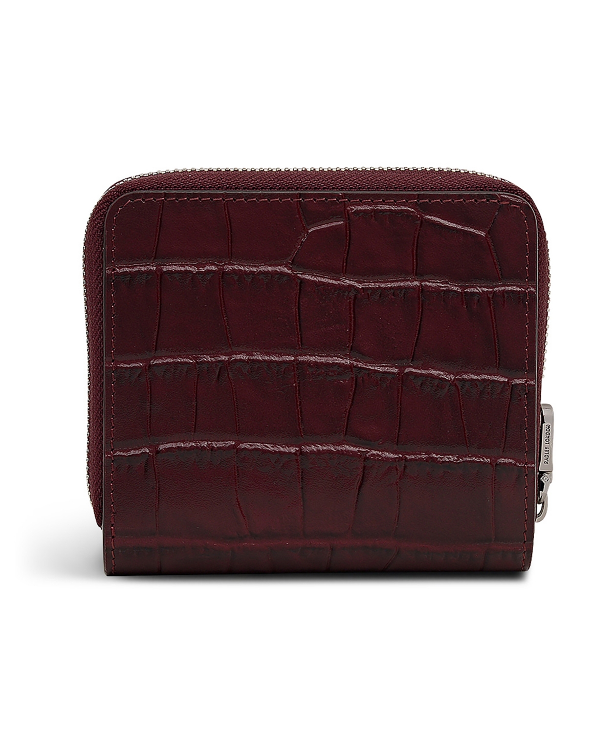 Radley London Dukes Place Faux Croc Zip Around Wallet In Burgundy
