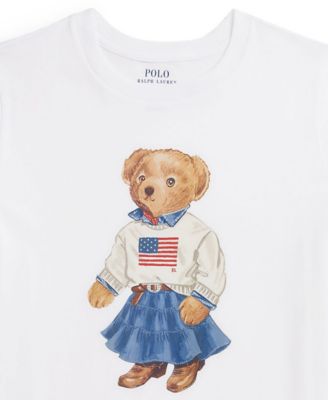 Girls' 7-16 Polo Bear Printed Short-Sleeve T-Shirt