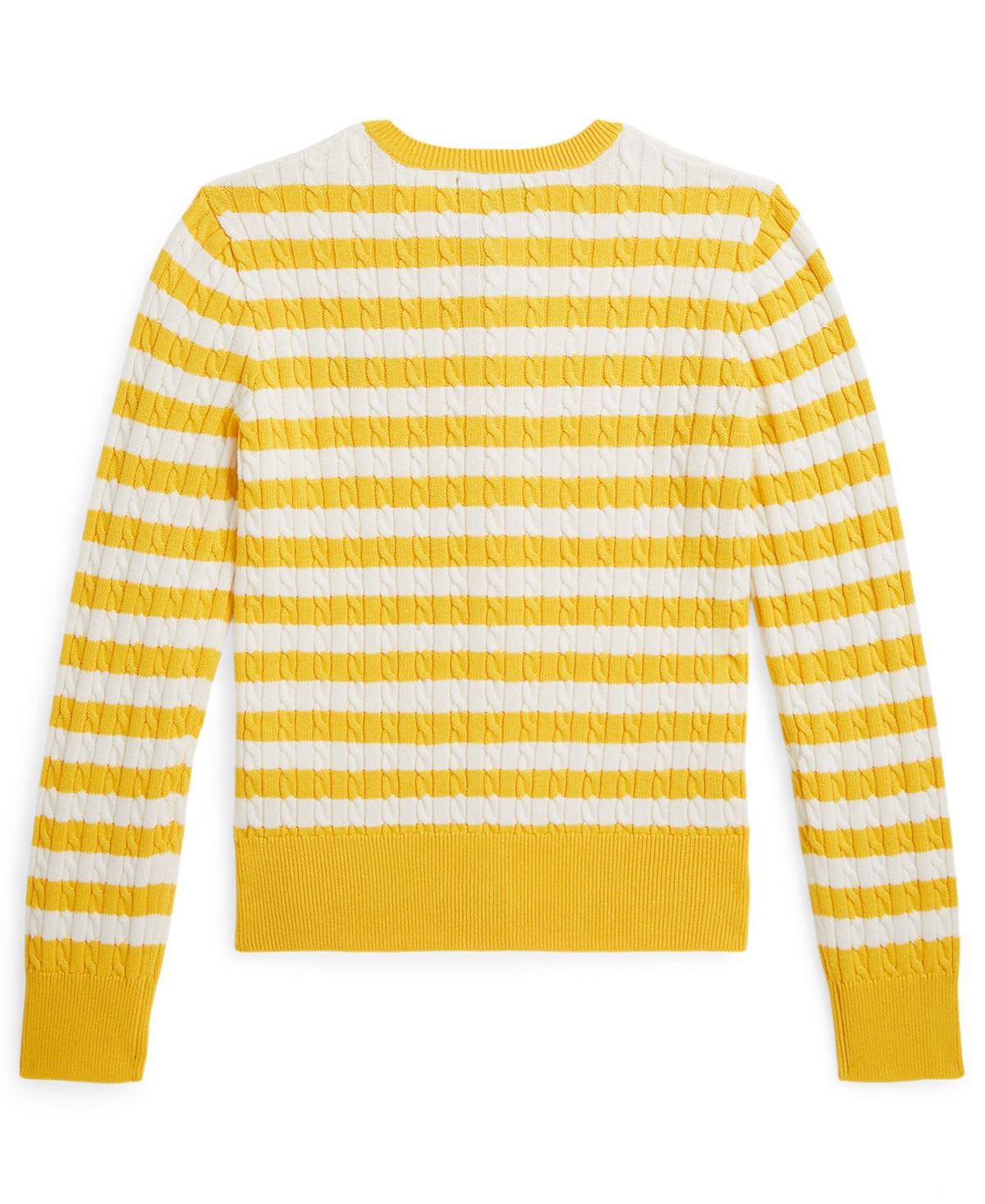 Polo Ralph Lauren Girls 7-16 Striped Mini-Cable Cardigan
