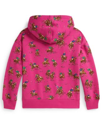 Girls' 7-16 Equestrian Printed Long-Sleeve Hoodie