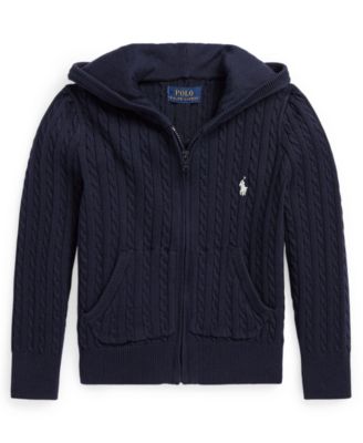 Polo Ralph Lauren - Girls 2T-6X Mini-Cable Full-Zip Hoodie