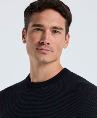 Men's Space Dye Texture Crewneck Sweater