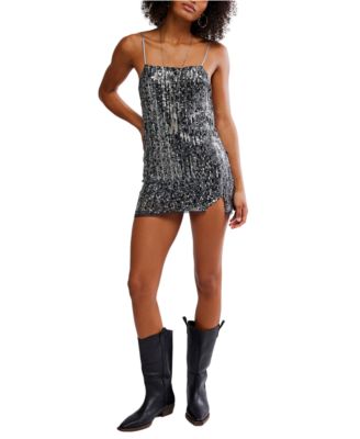 Women's Midnight Kiss Mini Sequin Slip Dress