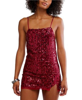Women's Midnight Kiss Mini Sequin Slip Dress