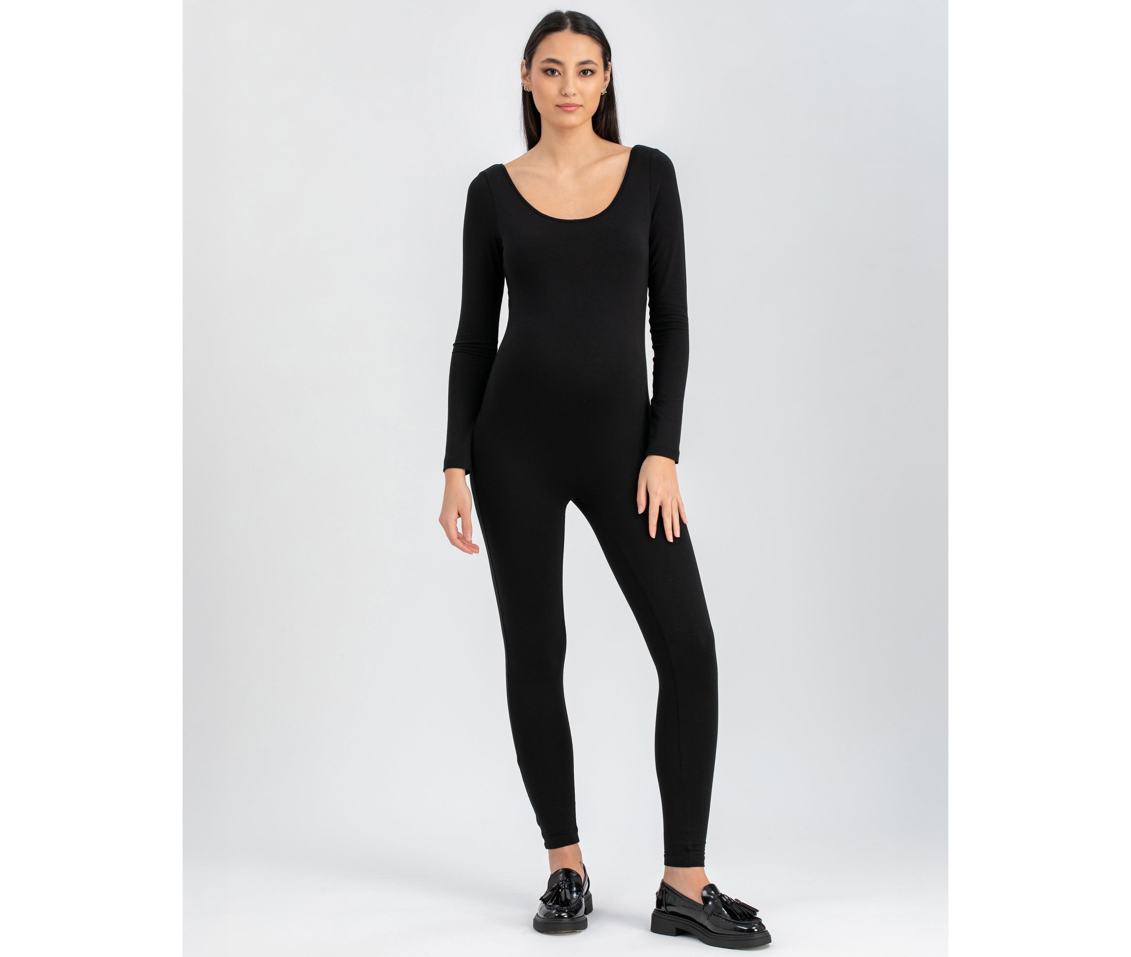 Maternity Slim Scoop Neck Maddy Jumpsuit with Long Sleeves