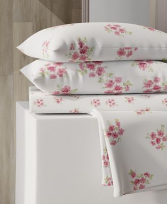 Brushed Cool Crisp 225-Thread Count Printed Cotton 3-Pc. Sheet Set, Twin XL