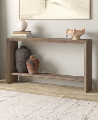 Osman 55" Wood Wide Rectangular Console Table