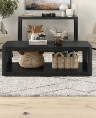 Stellan 47" Wood Wide Rectangular Coffee Table