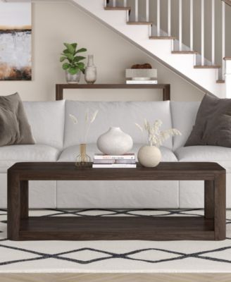 Stellan 47" Wood Wide Rectangular Coffee Table