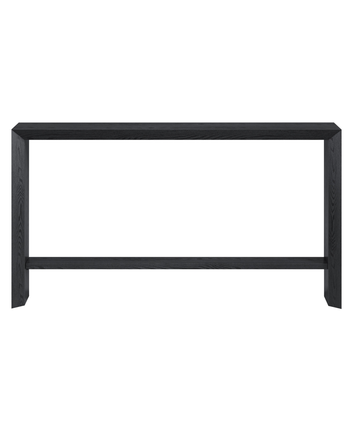Hudson & Canal Osman 55" Wood Wide Rectangular Console Table In Black