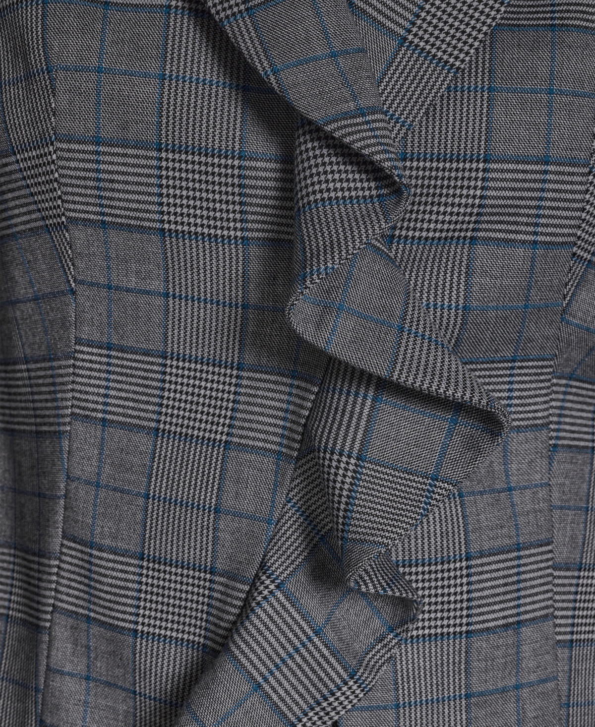 Bcbg Women's Plaid Long-Sleeve Ruffle Jacket