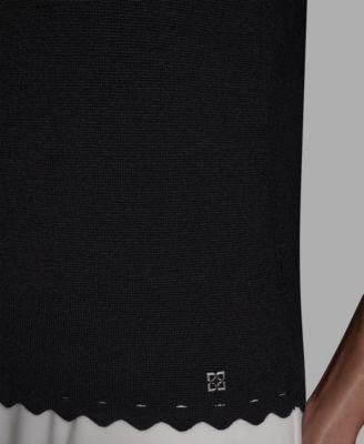 Women's Sleeveless Mock Neck Knit Top