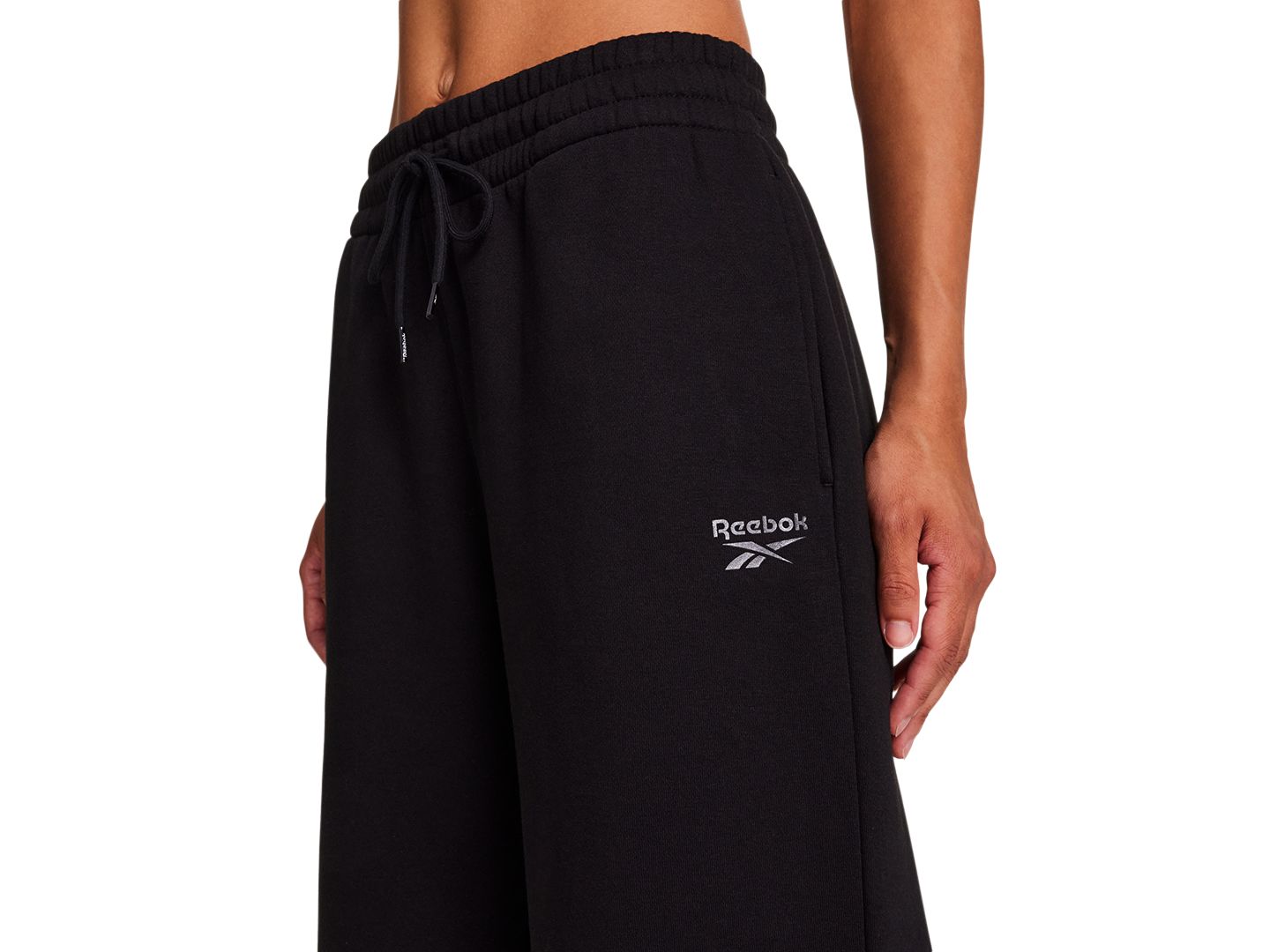 Женские брюки Reebok Tonal Wide-Leg Sweatpants, цвет: Чёрный — фото 4