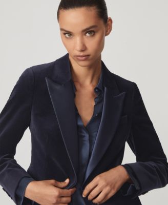Women's Verda Cotton Velvet Tuxedo Blazer