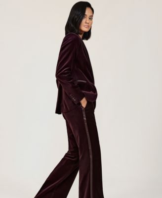 Women's Elia Velvet Single-Breasted Suit Blazer