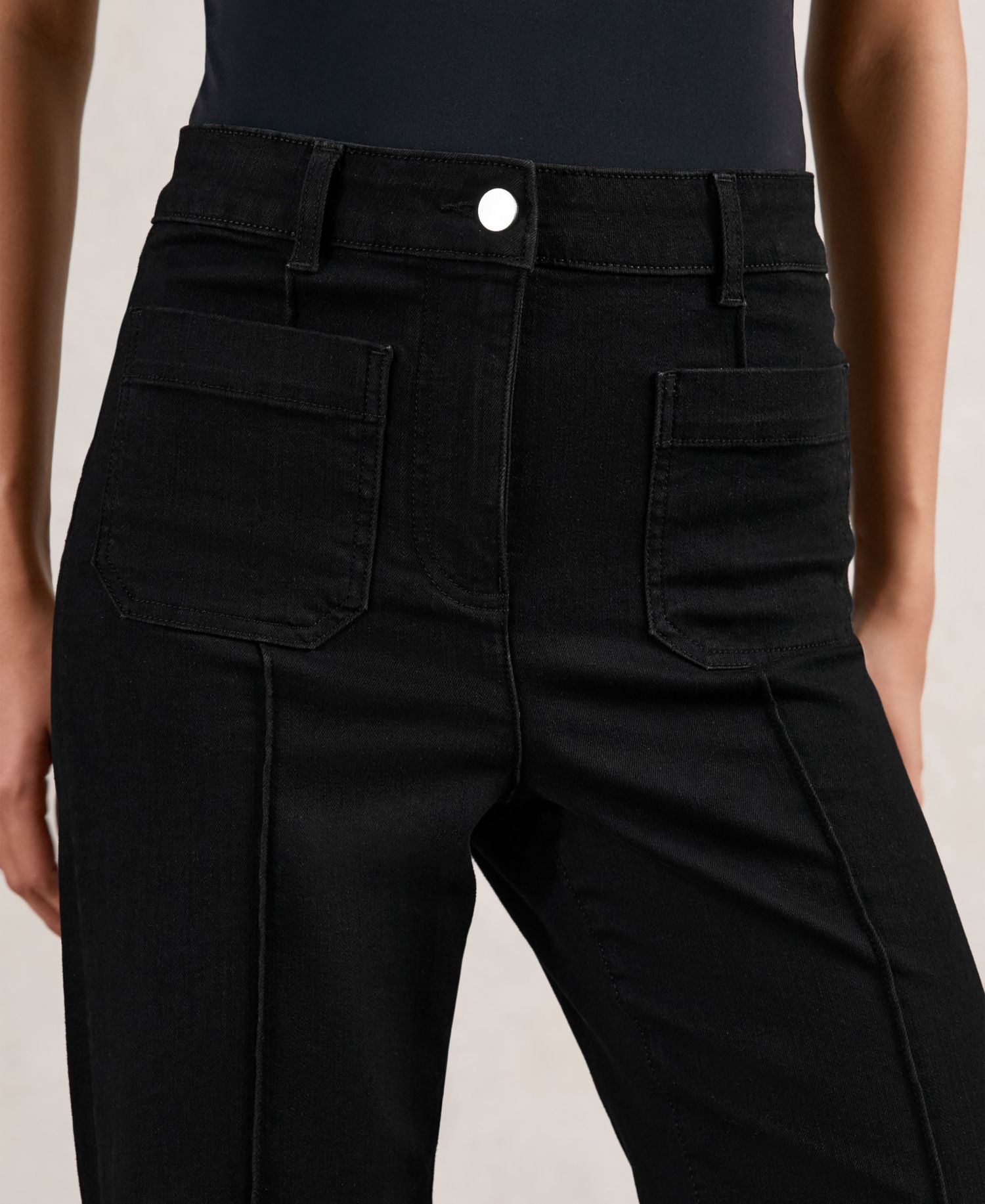 Women's Sakura Patch-Pocket Flare-Leg Jeans