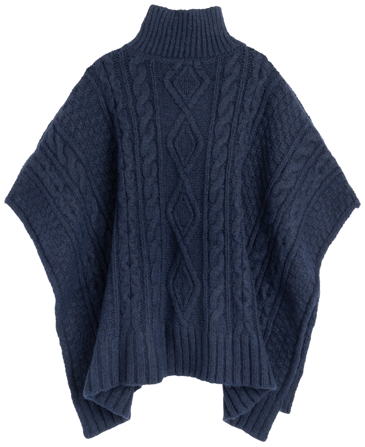 Lauren Ralph Lauren Crest Button Cable Poncho Wrap